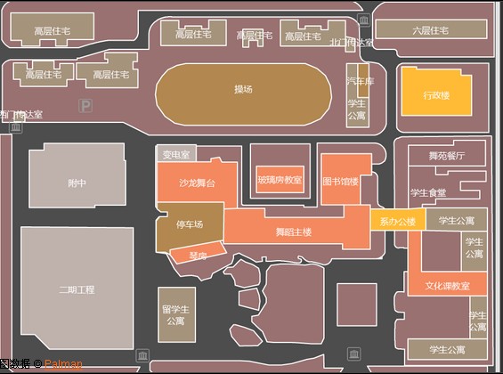 校园地图-北京舞蹈学院